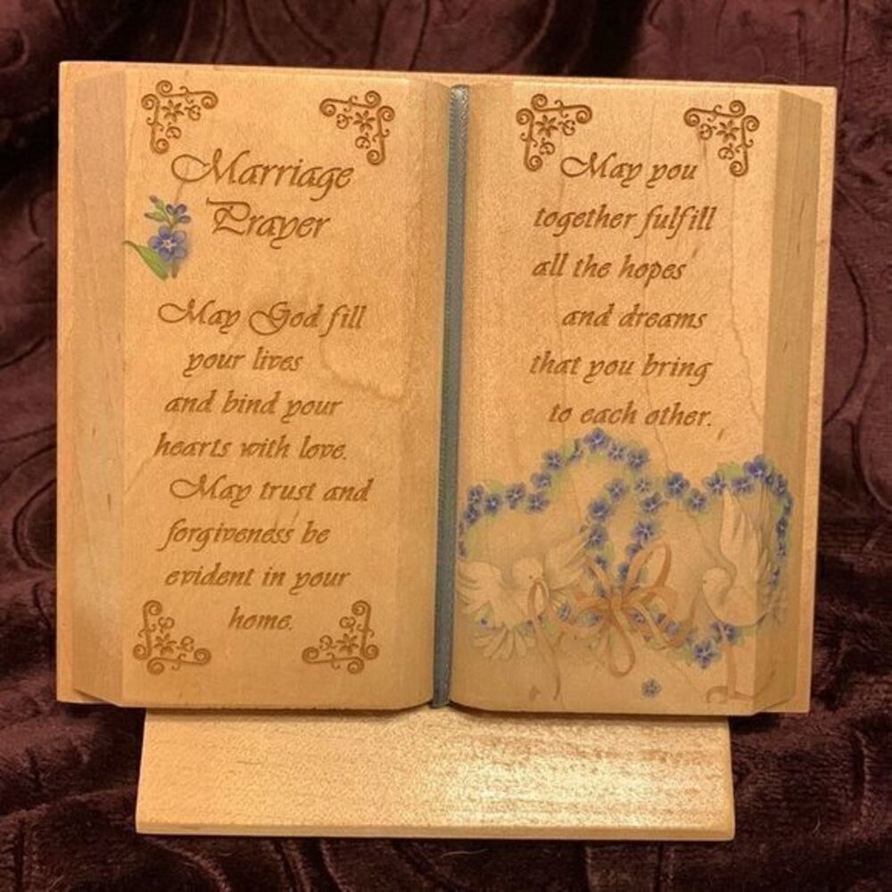 Nwot, Marriage Prayer, Wooden Plaque , Made by: Three Friends, Ltd